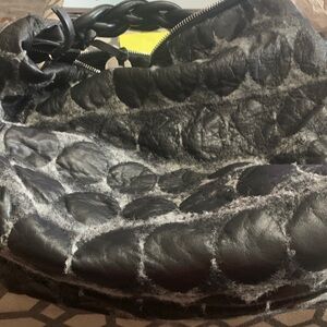 Black Textured Women's Bag